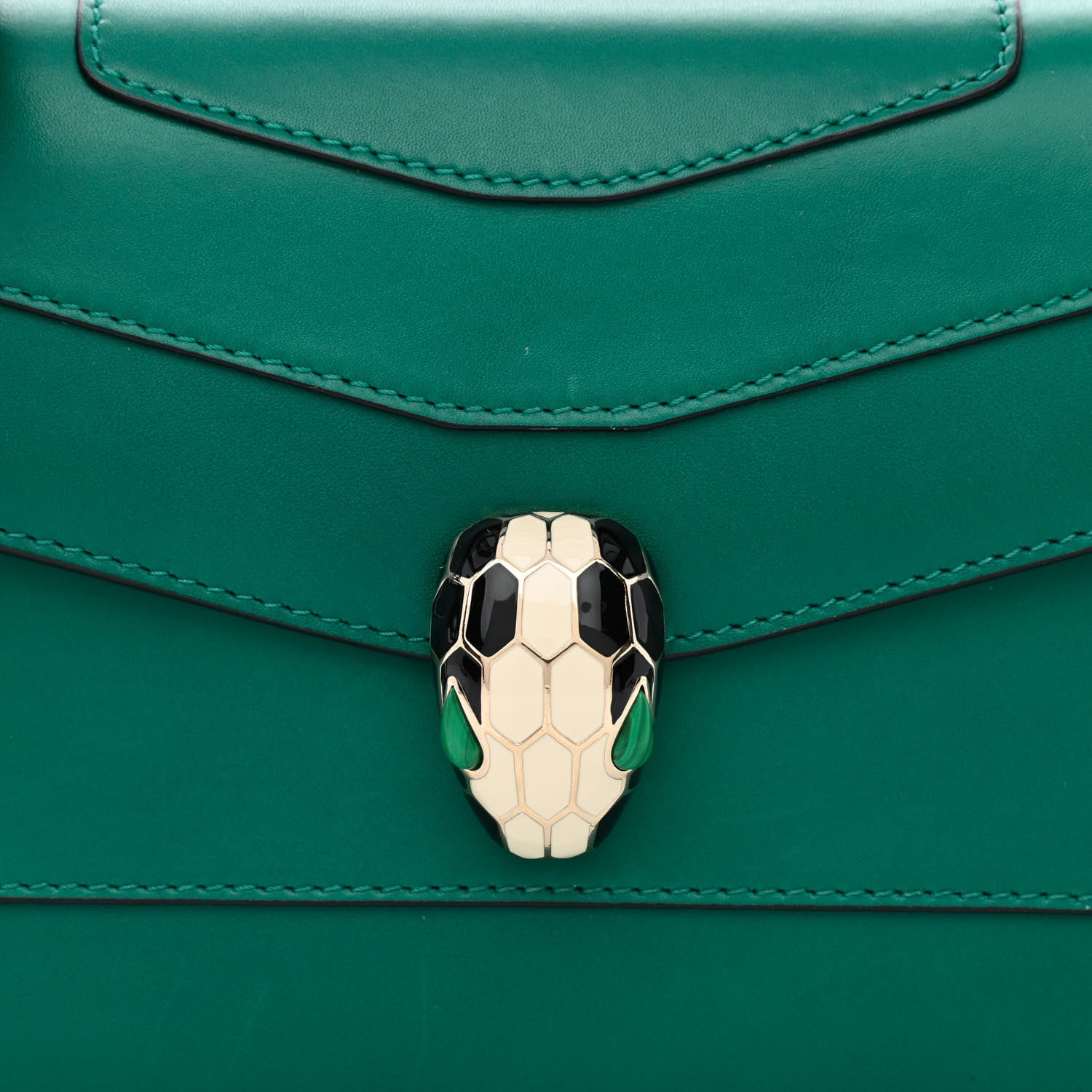 Bulgari Calfskin Serpenti Forever Crossbody Bag Emerald Green 7 of 11