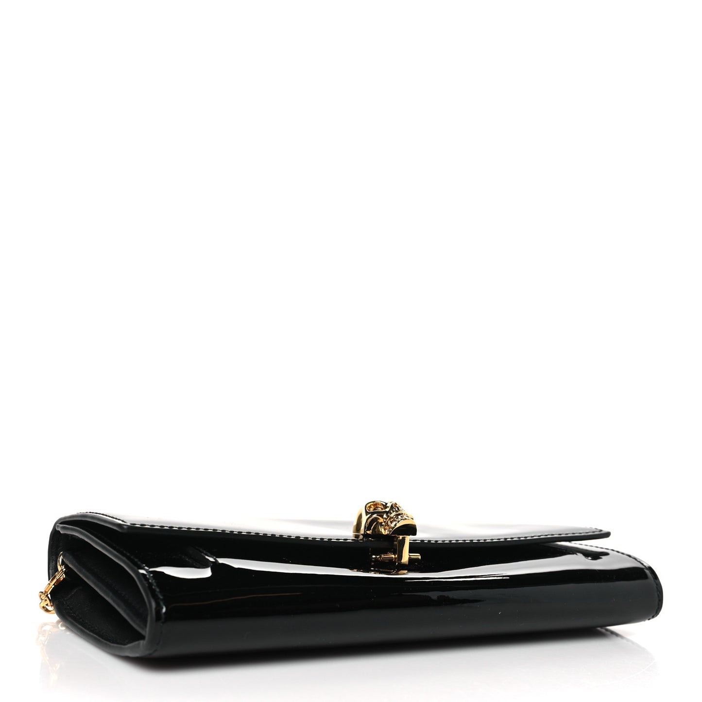Patent Skull Wallet on Chain Black