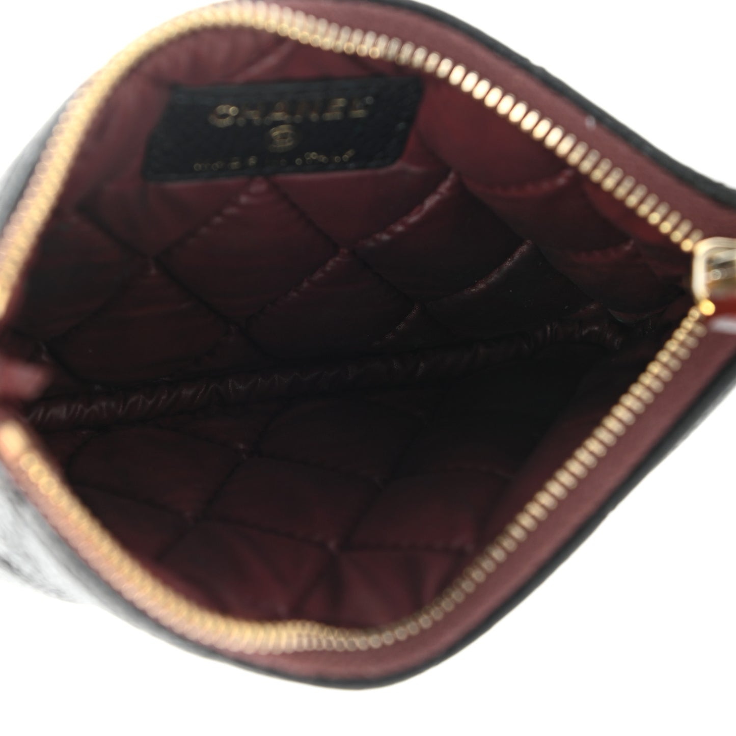 Caviar Quilted Small Pouch Black