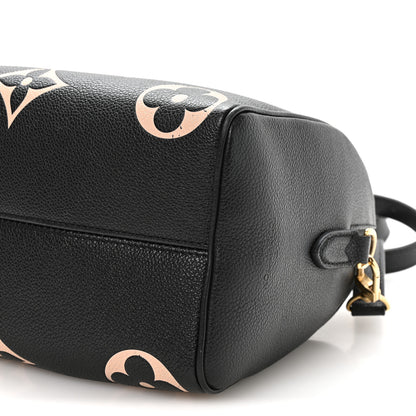 Louis Vuitton Empreinte Monogram Giant Speedy Bandouliere 25 Black Beige 9 of 10