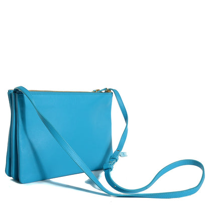 Celine Lambskin Large Trio Crossbody Bag Turquoise 3 of 8