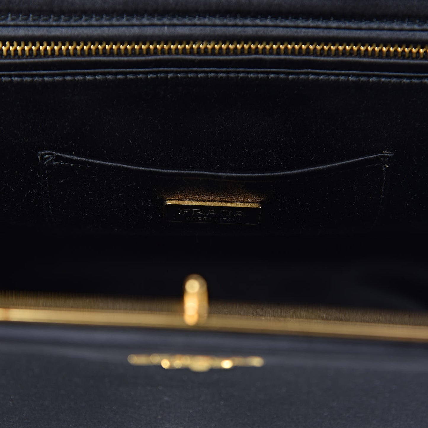 Satin Framed Bag Black