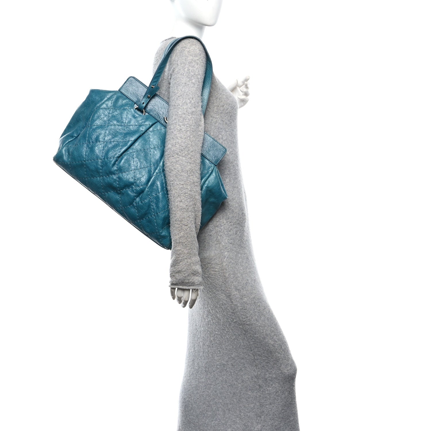 Chanel Glazed Calfskin Large On The Road Large Frame Tote Blue 2 of 11