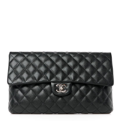 Chanel Caviar Quilted Flap Clutch Black 1 of 12