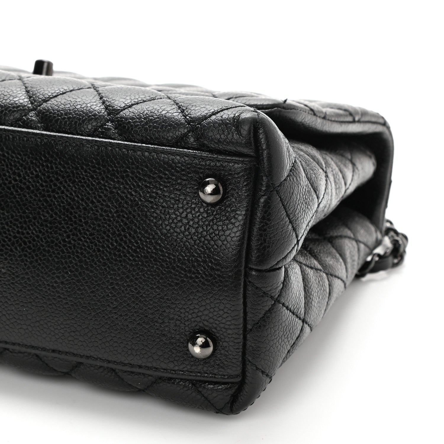 Chanel Caviar Quilted Small Coco Handle Flap So Black 10 of 11