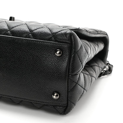 Chanel Caviar Quilted Small Coco Handle Flap So Black 10 of 11