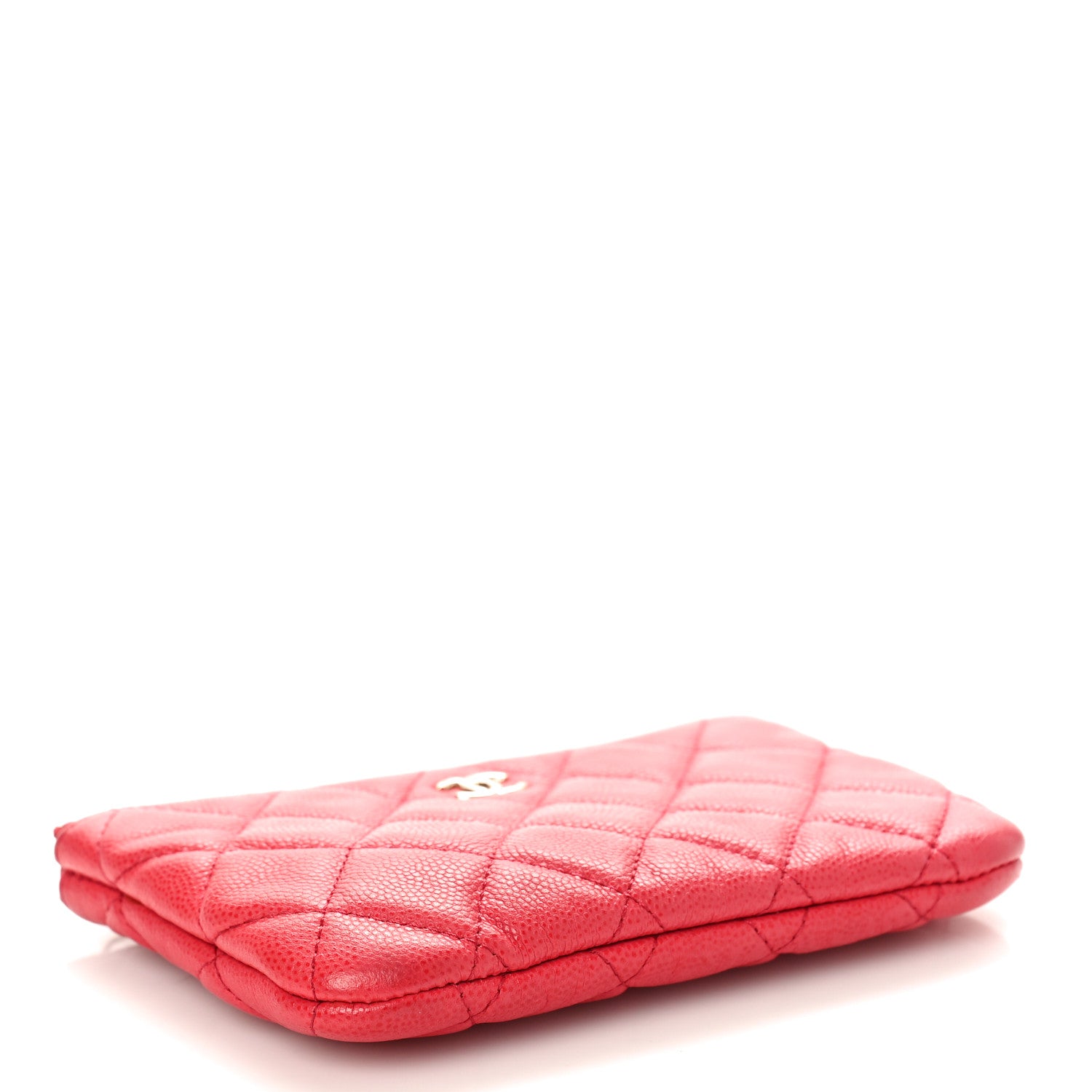 Chanel Caviar Quilted Small Cosmetic Case Dark Pink 4 of 10