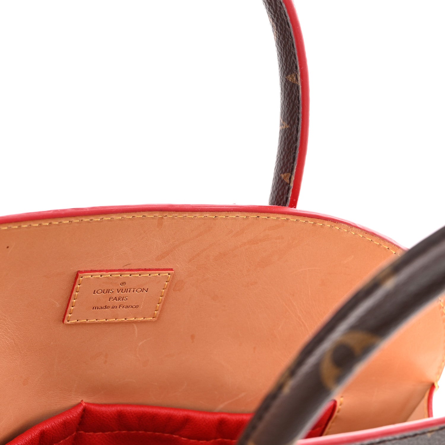 Louis Vuitton Monogram Calf Hair Spikes Iconoclasts Christian Louboutin Tote Red 10 of 14