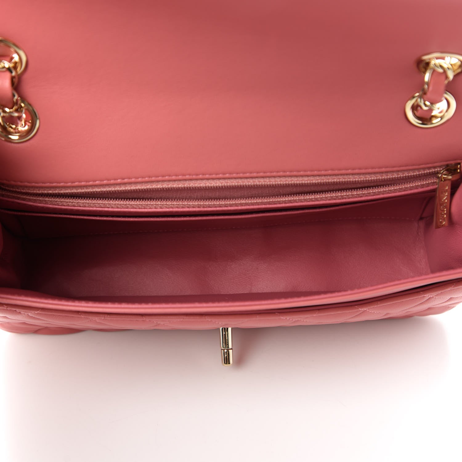 Chanel Lambskin Quilted Valentine Charms Medium Single Flap Pink 5 of 11