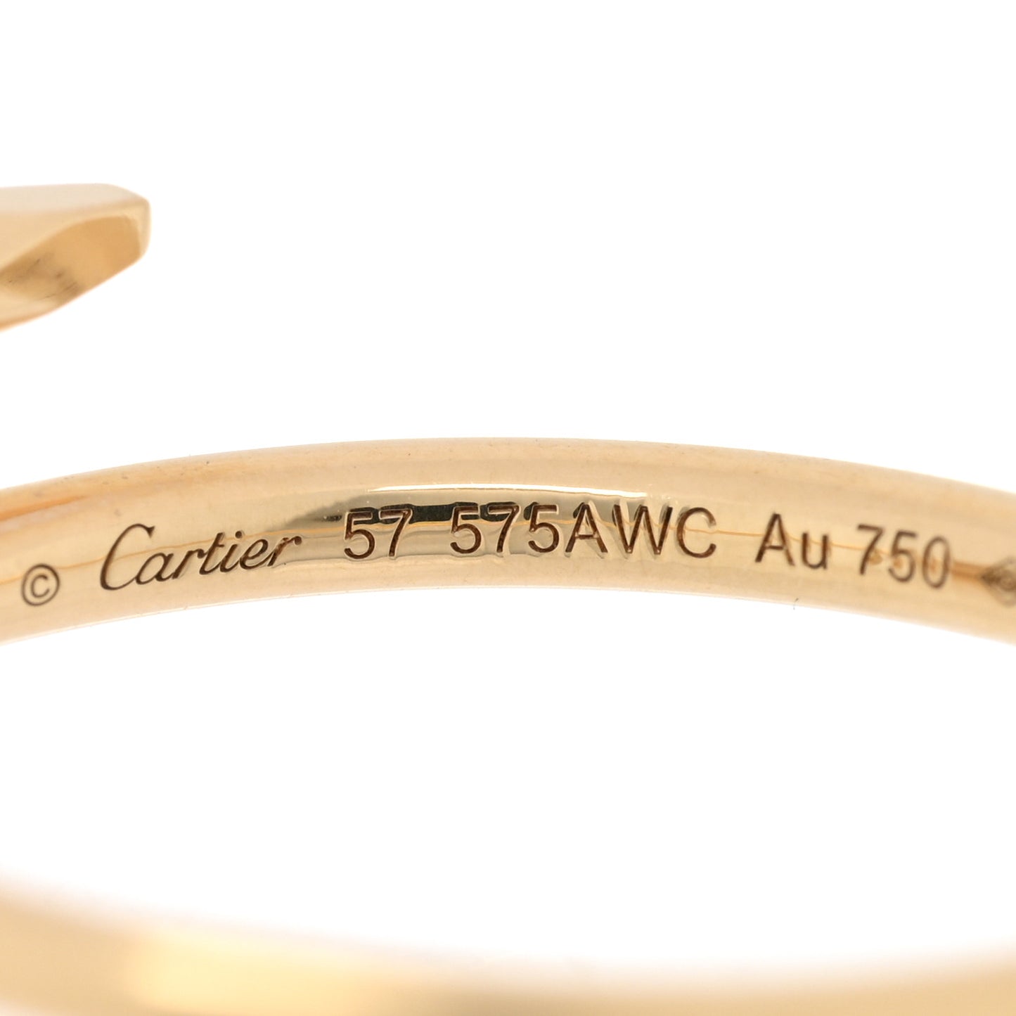 18K Yellow Gold Small Juste Un Clou Ring 57 8