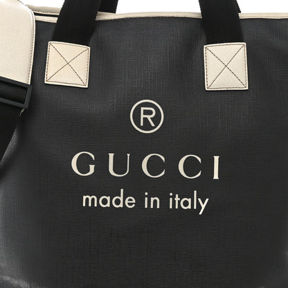 Gucci Coated Canvas Large Logo Tote Black 8 of 11