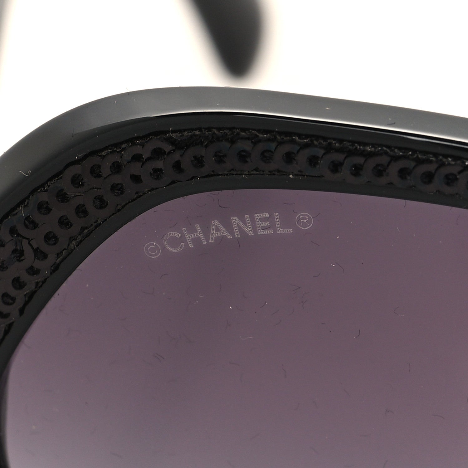 Chanel Acetate Sequin Round Sunglasses 5451-A Black 7 of 8