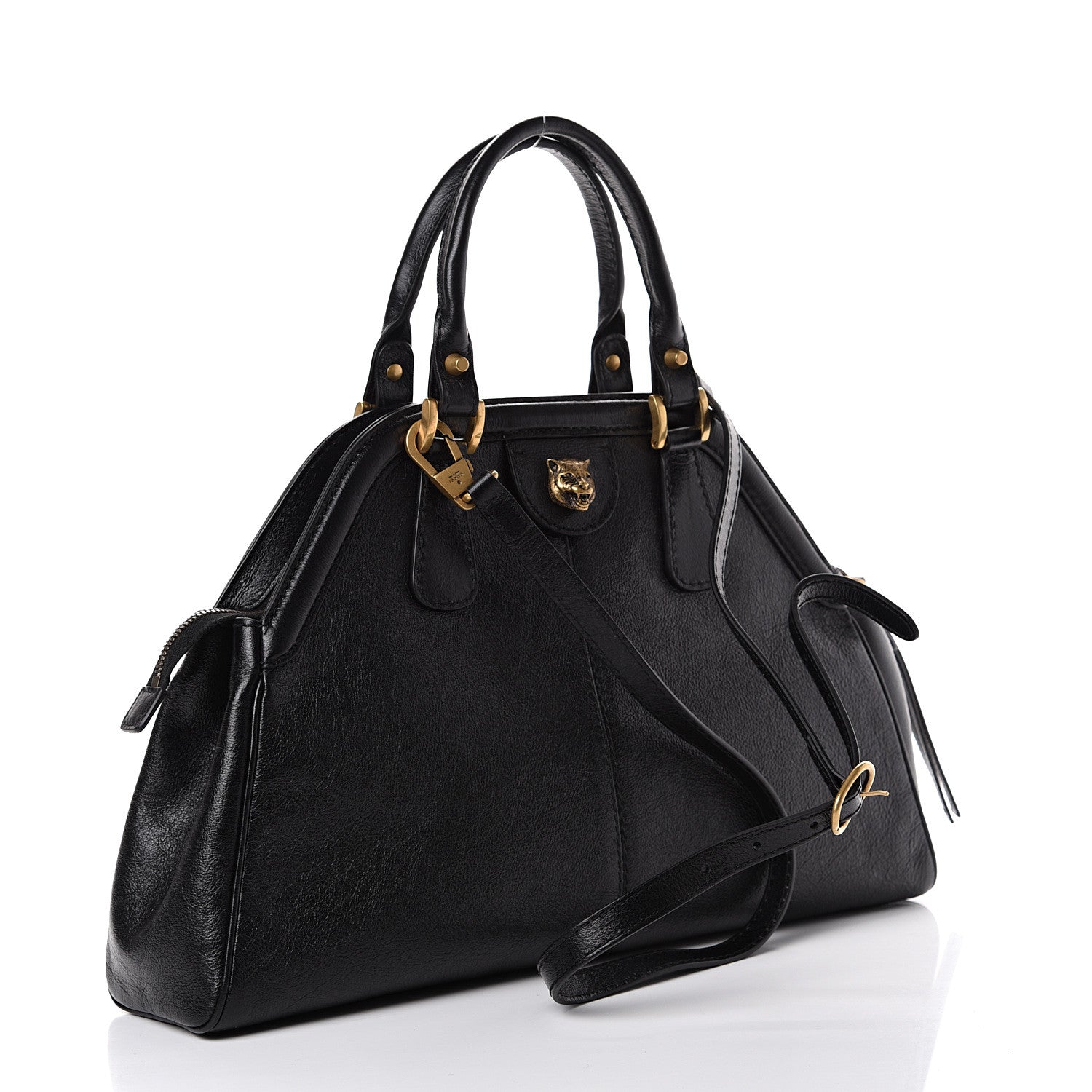 Gucci Calfskin Medium Re(Belle) Top Handle Bag Black 2 of 9