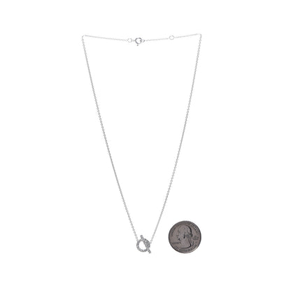 Hermes 18K White Gold Diamond Finesse Pendant Necklace 3 of 6