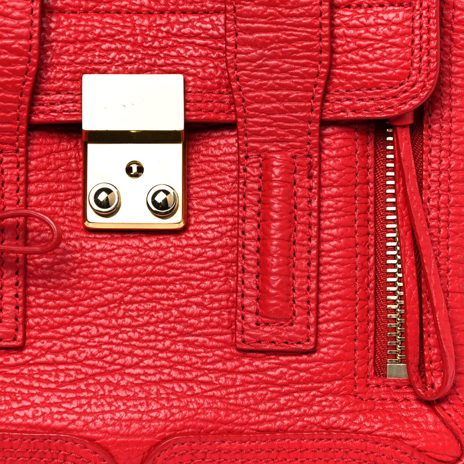 3.1 Phillip Lim Textured Calfskin Mini Pashli Satchel Red 7 of 12