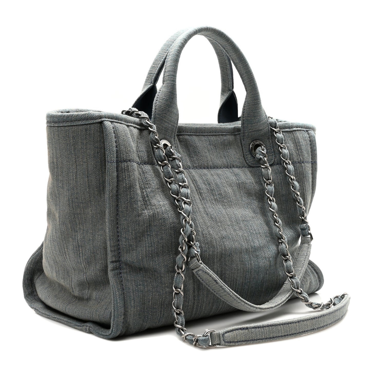 Denim Small Deauville Tote Light Blue