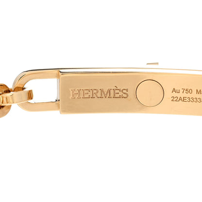 Hermes 18K Yellow Gold Diamond Pave PM Kelly Chaine Bracelet XS 3 of 5