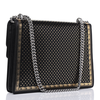 Gucci X SEGA Calfskin GUCCY Stars Medium Dionysus Shoulder Bag Black Gold 3 of 14