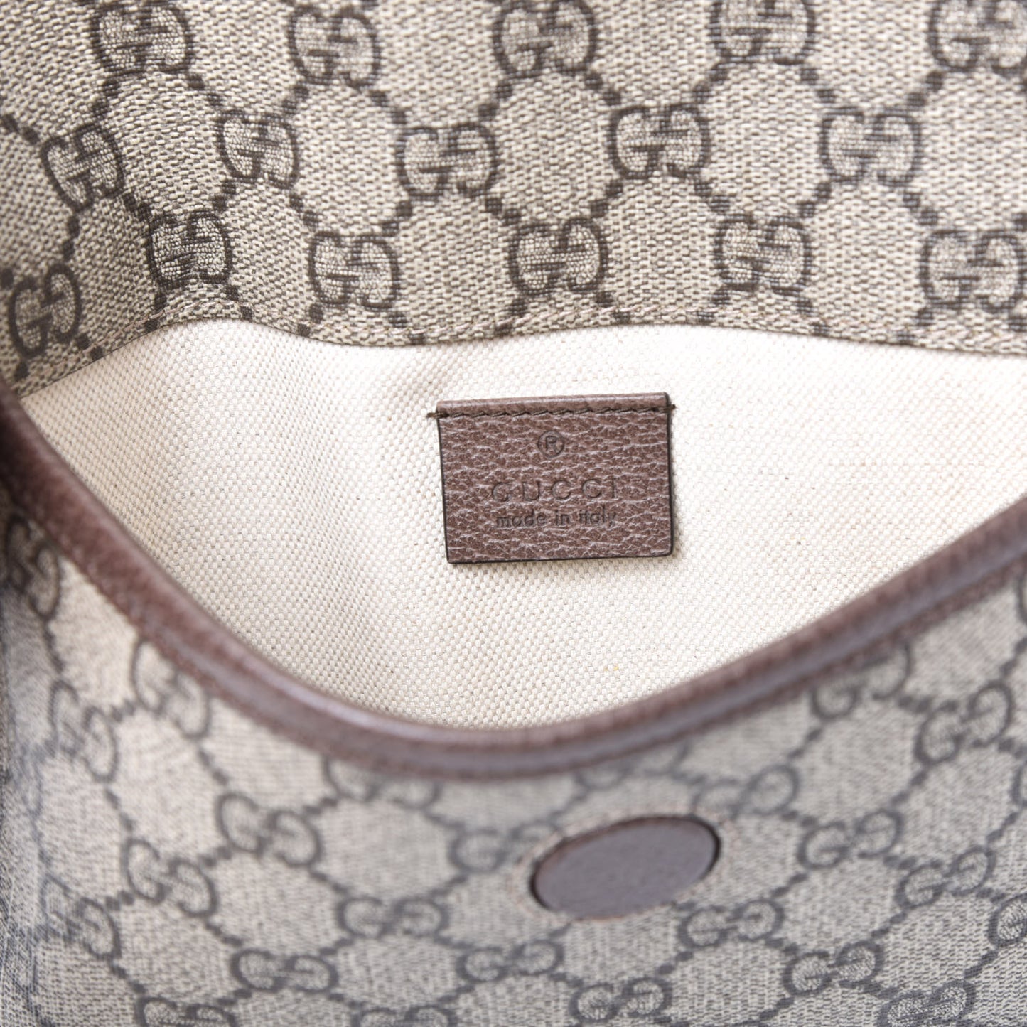 GG Supreme Monogram Neo Vintage Web Belt Bag Brown