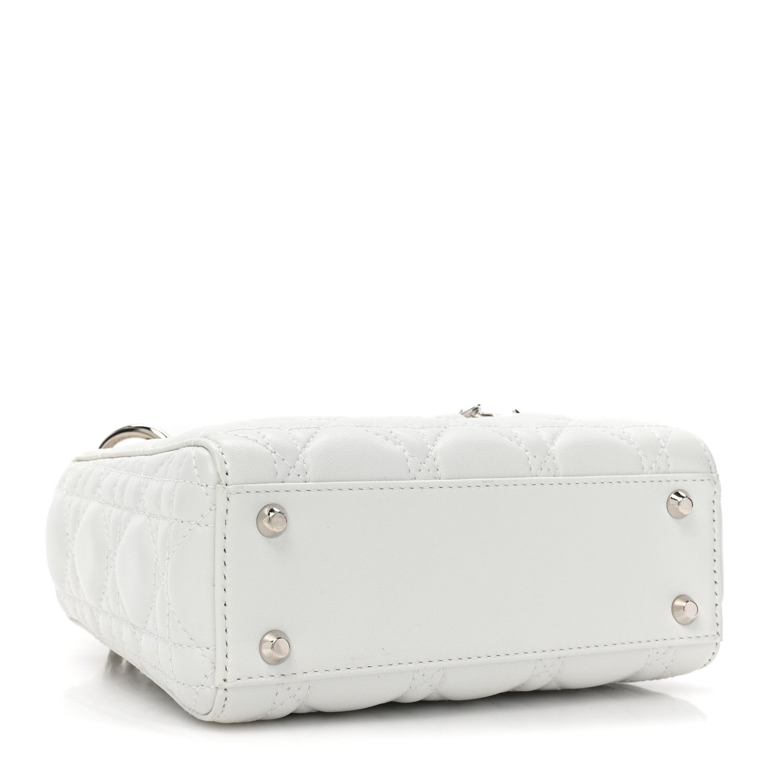 Christian Dior Lambskin Cannage Mini Lady Dior White 4 of 12