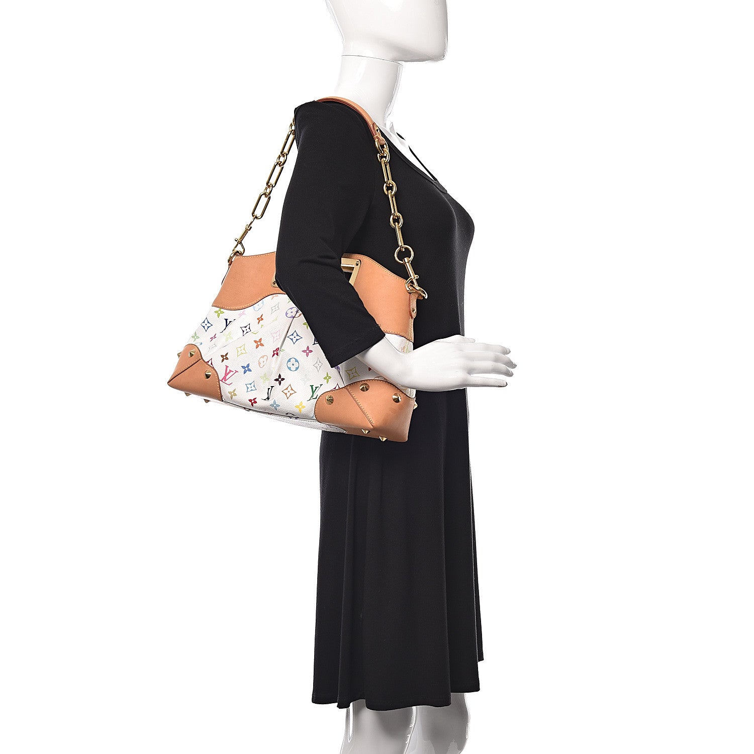 Louis Vuitton Monogram Multicolor Judy MM White 2 of 9