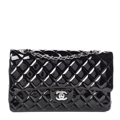 Chanel Patent Quilted Medium Double Flap Black 1 of 11