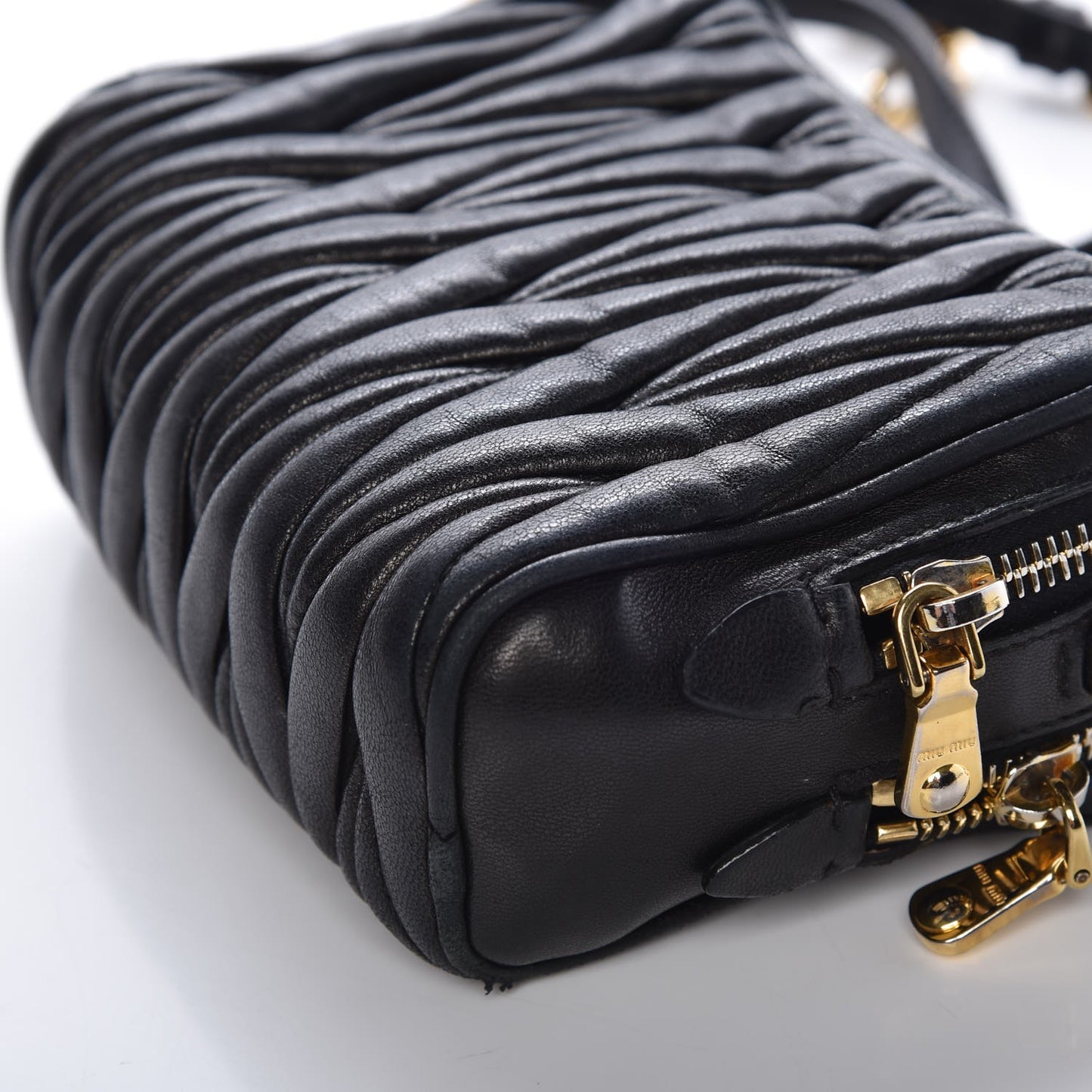 Nappa Matelasse Chain Crossbody Black