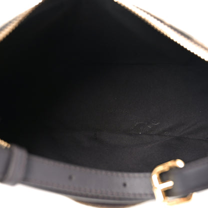 Fendi Fabric Jacquard Vitello Grace FF 1974 Small Fendigraphy Hobo Bag Tobacco Moro Ebano 5 of 10