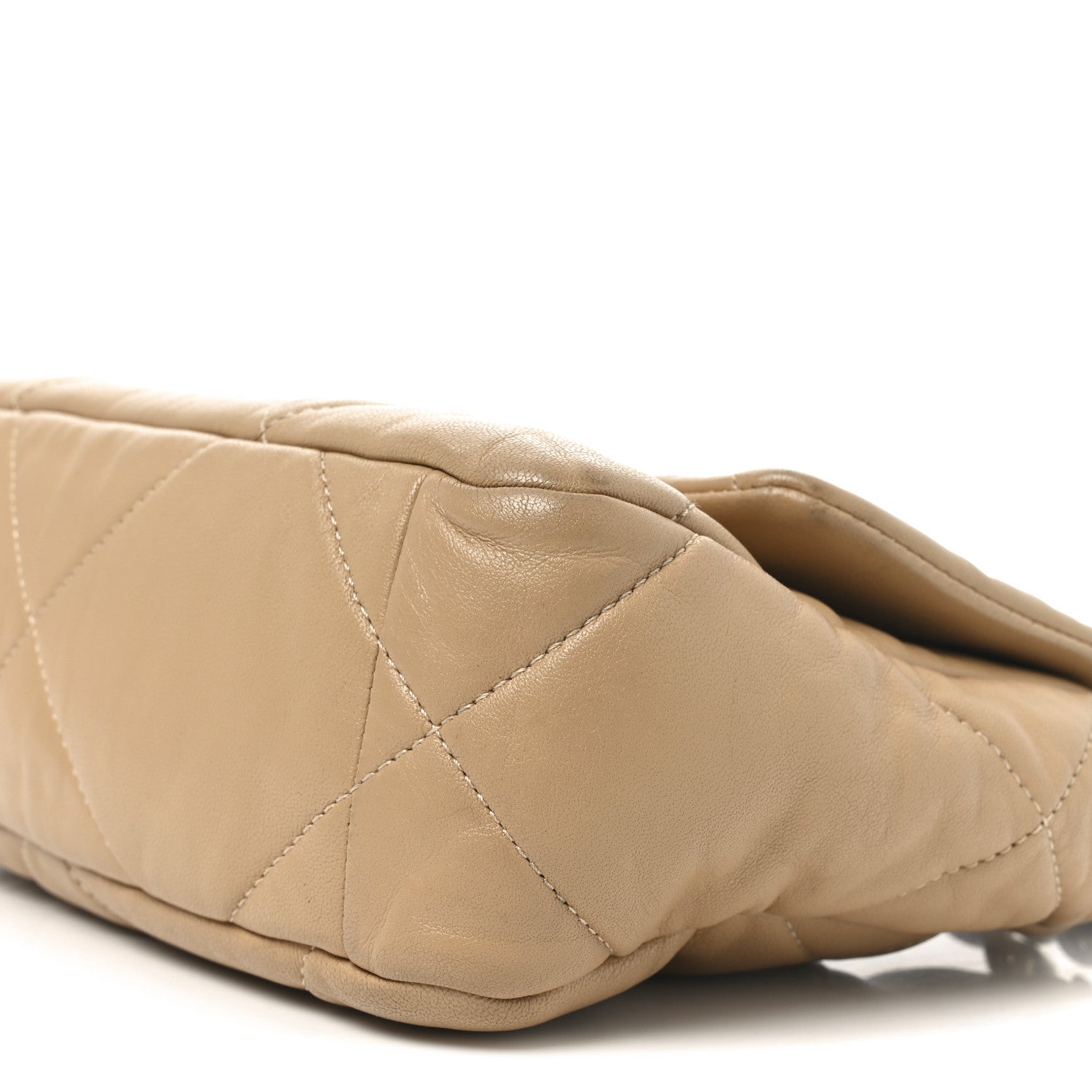Chanel Lambskin Quilted Medium Chanel 19 Flap Dark Beige 10 of 11