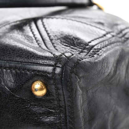 Prada Vitello Shine Shopping Satchel Black 12 of 20