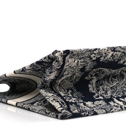 Christian Dior Canvas Embroidered Large Dioriviera Toile De Jouy Reverse Book Tote Blue 9 of 10