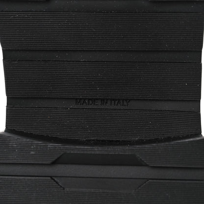 Chanel Shiny Calfskin Quilted Lace Up Combat Boots 39.5 Black 7 of 9