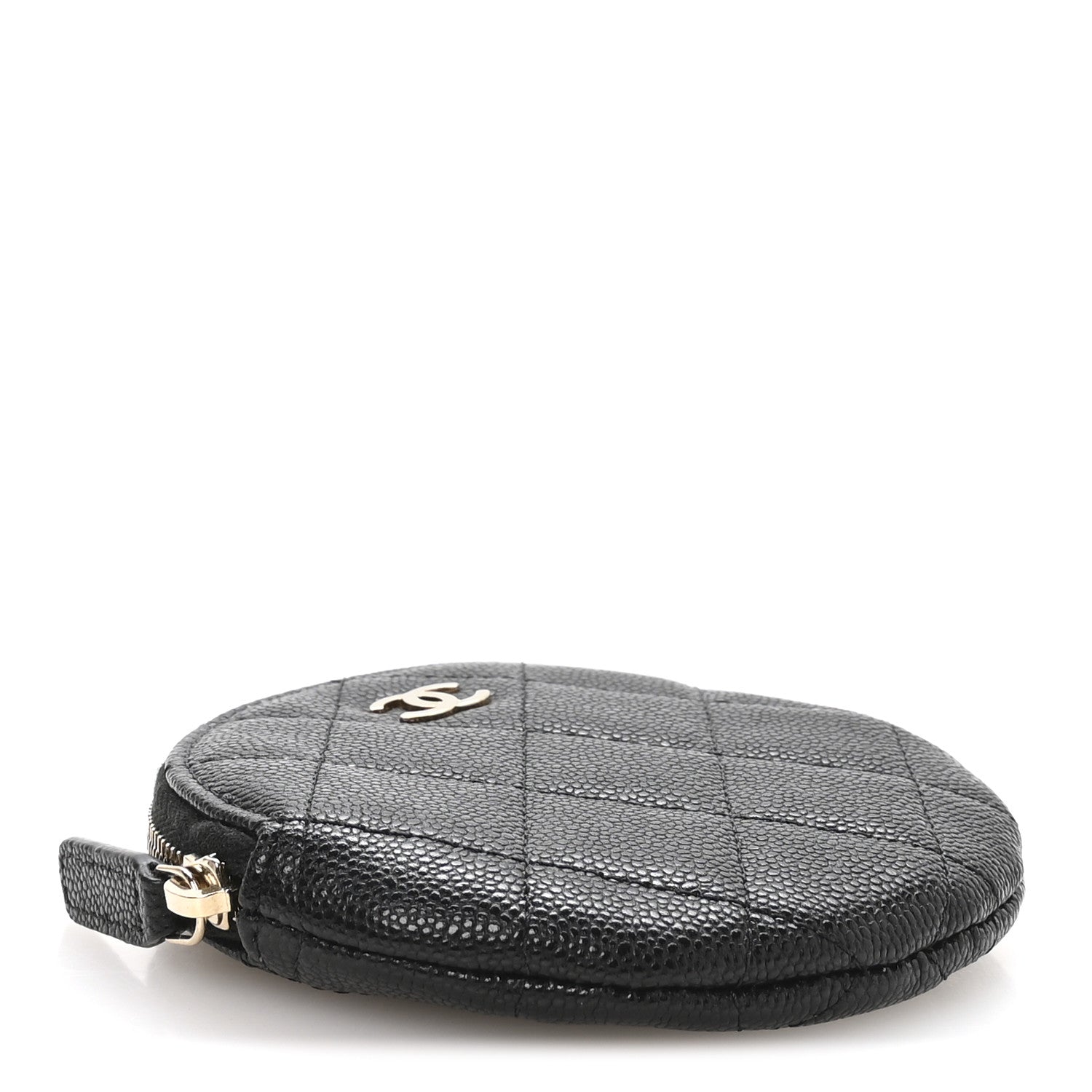 Chanel Caviar Quilted Zip Around Classic Coin Purse Black 4 of 8
