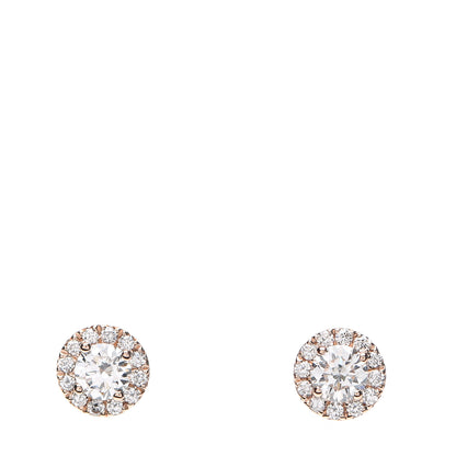 Tiffany 18K Rose Gold Diamond .32ctw Soleste Earrings 1 of 4