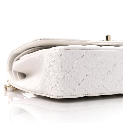Chanel Caviar Quilted Medium Double Flap White 8 of 9