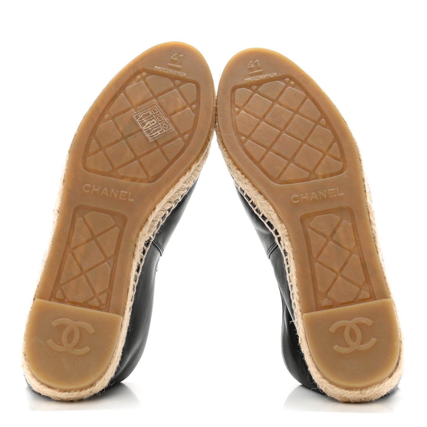 Lambskin CC Espadrilles 41 Black