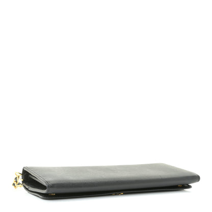Prada Saffiano Metal Oro Chain Wallet Black 4 of 10
