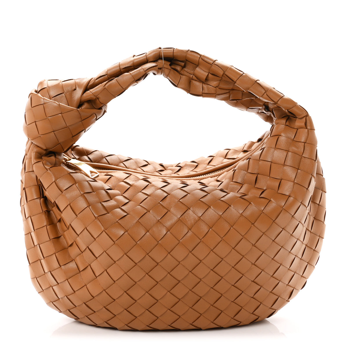 Nappa Intrecciato Teen Jodie Hobo Caramel