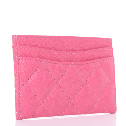 Chanel Caviar Quilted Card Holder Pink 3 of 8