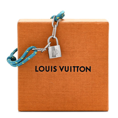 Louis Vuitton X Virgil Abloh Sterling Silver Lockit Bracelet Blue Yellow 5 of 5