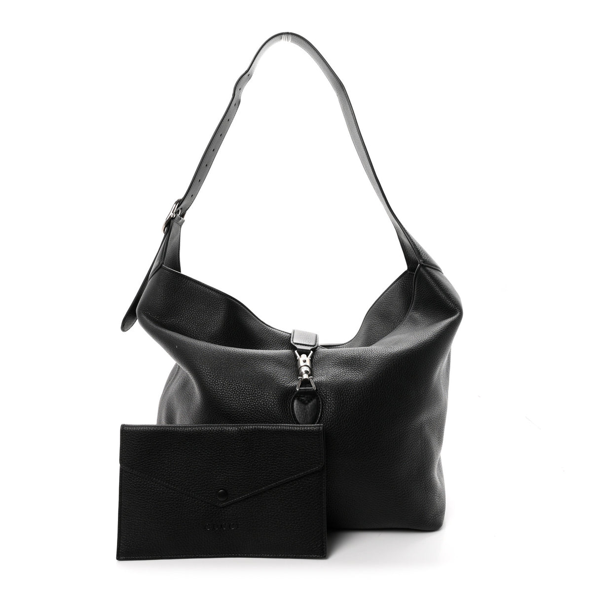 Gucci Amour Grane Calfskin Medium Jackie 1961 Crossbody Bag Black 3 of 12