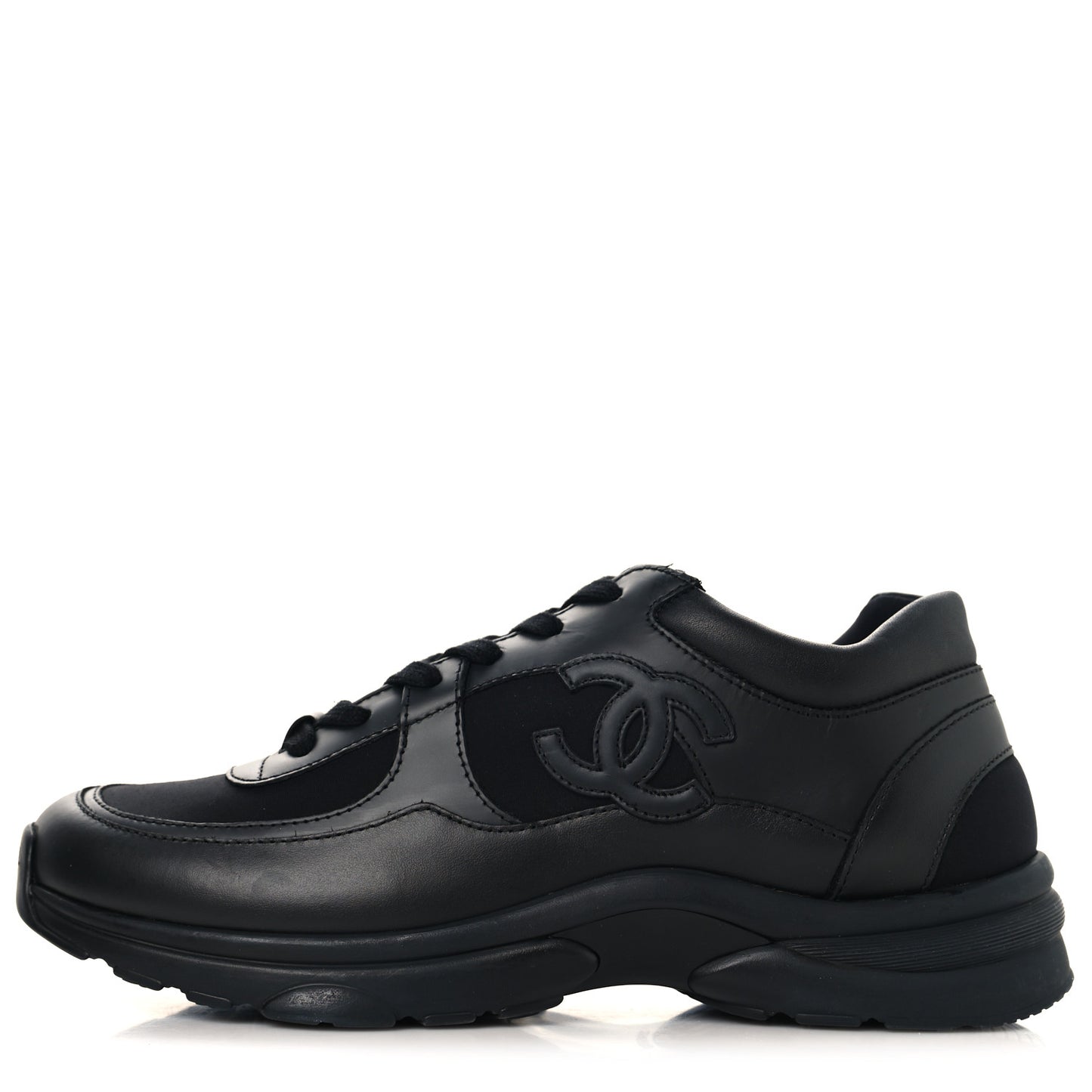 Calfskin Lambskin CC Uniform Sneakers Black 41 Black