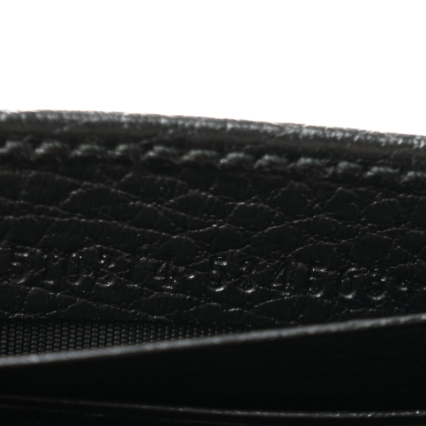 Dollar Calfskin Interlocking G Chain Wallet Black