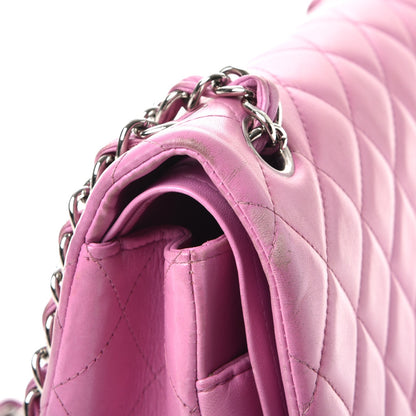 Chanel Lambskin Quilted Jumbo Double Flap Light Purple 16 of 17