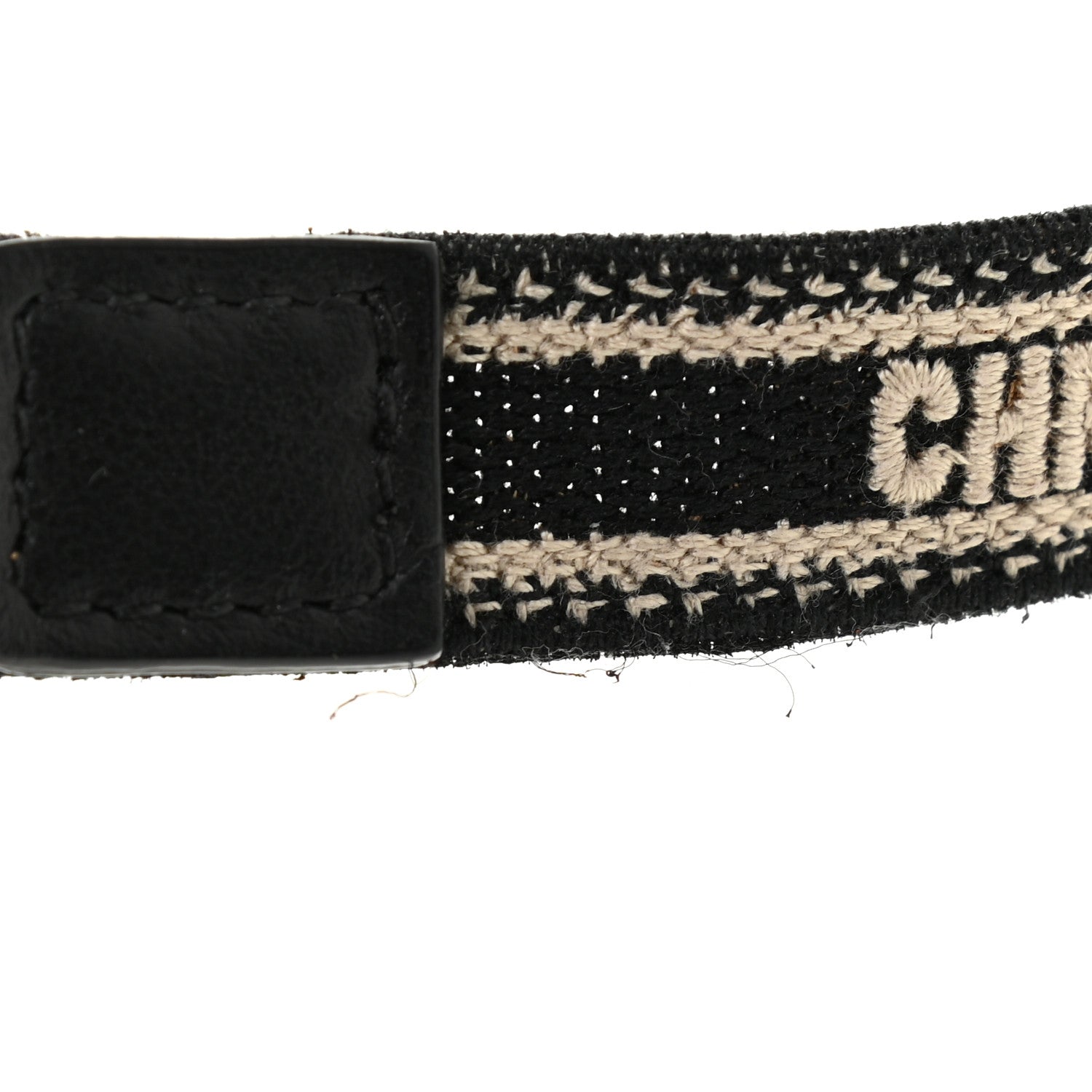 Christian Dior Canvas Embroidered Adjustable Shoulder Strap Black 8 of 8