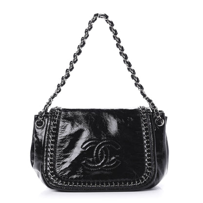 Chanel Patent Luxe Ligne Flap Black 1 of 13