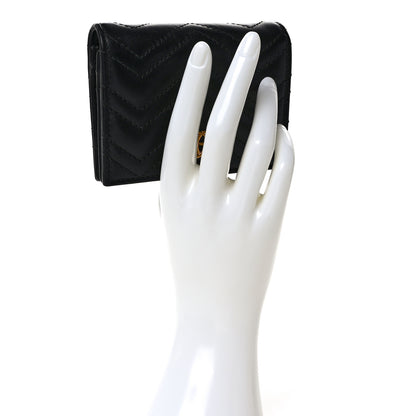Gucci Calfskin Matelasse GG Marmont Card Case Wallet Black 2 of 11