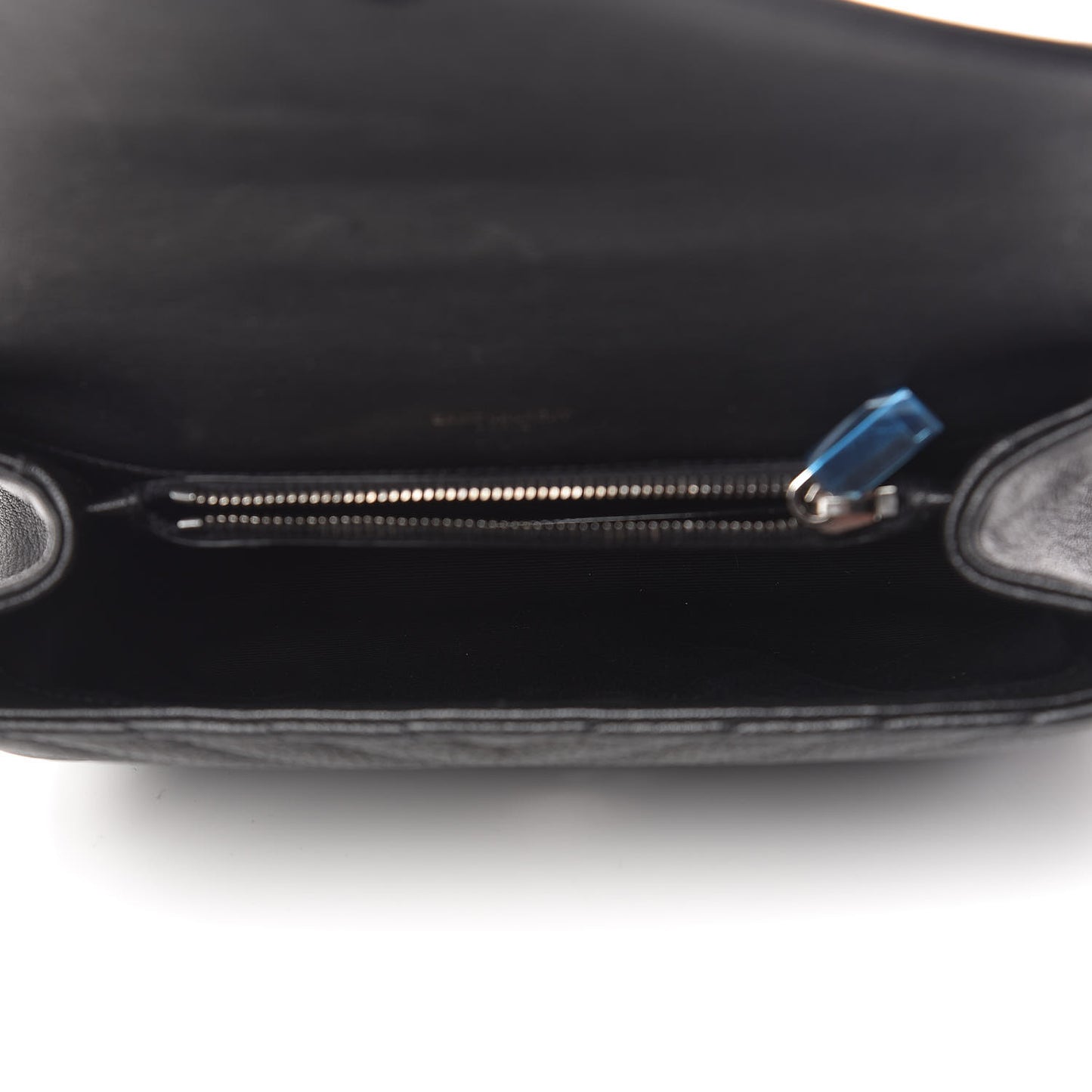 Sheepskin Matelasse Chevron Monogram Medium College Bag Black