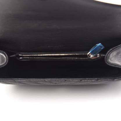 Saint Laurent Sheepskin Matelasse Chevron Monogram Medium College Bag Black 7 of 11