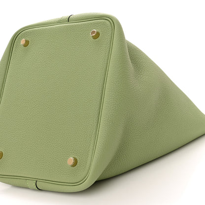 Hermes Taurillon Clemence Picotin Lock 22 MM Vert Criquet 10 of 11